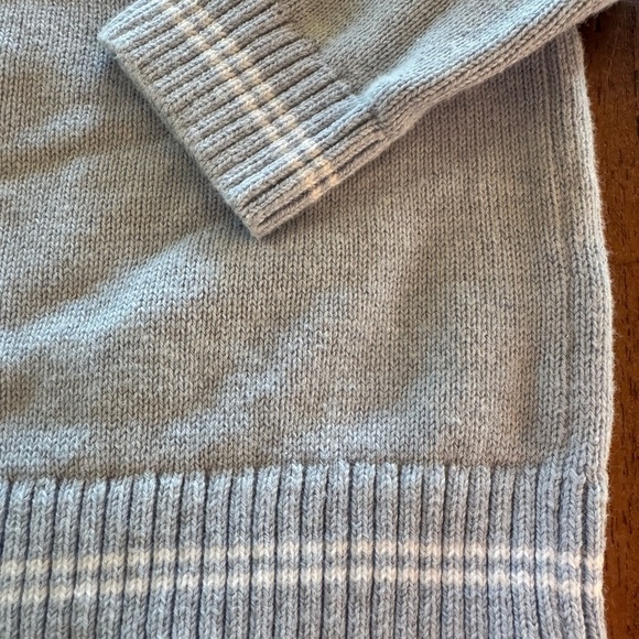 Janie and Jack Light Blue Sweater with Bunny Design Cotton Crewneck / 6-12 month - Picture 8 of 8